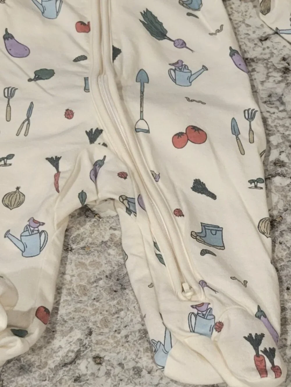 Little Planet Organic Carter's NB Garden Print Zip Footie Sleeper Newborn